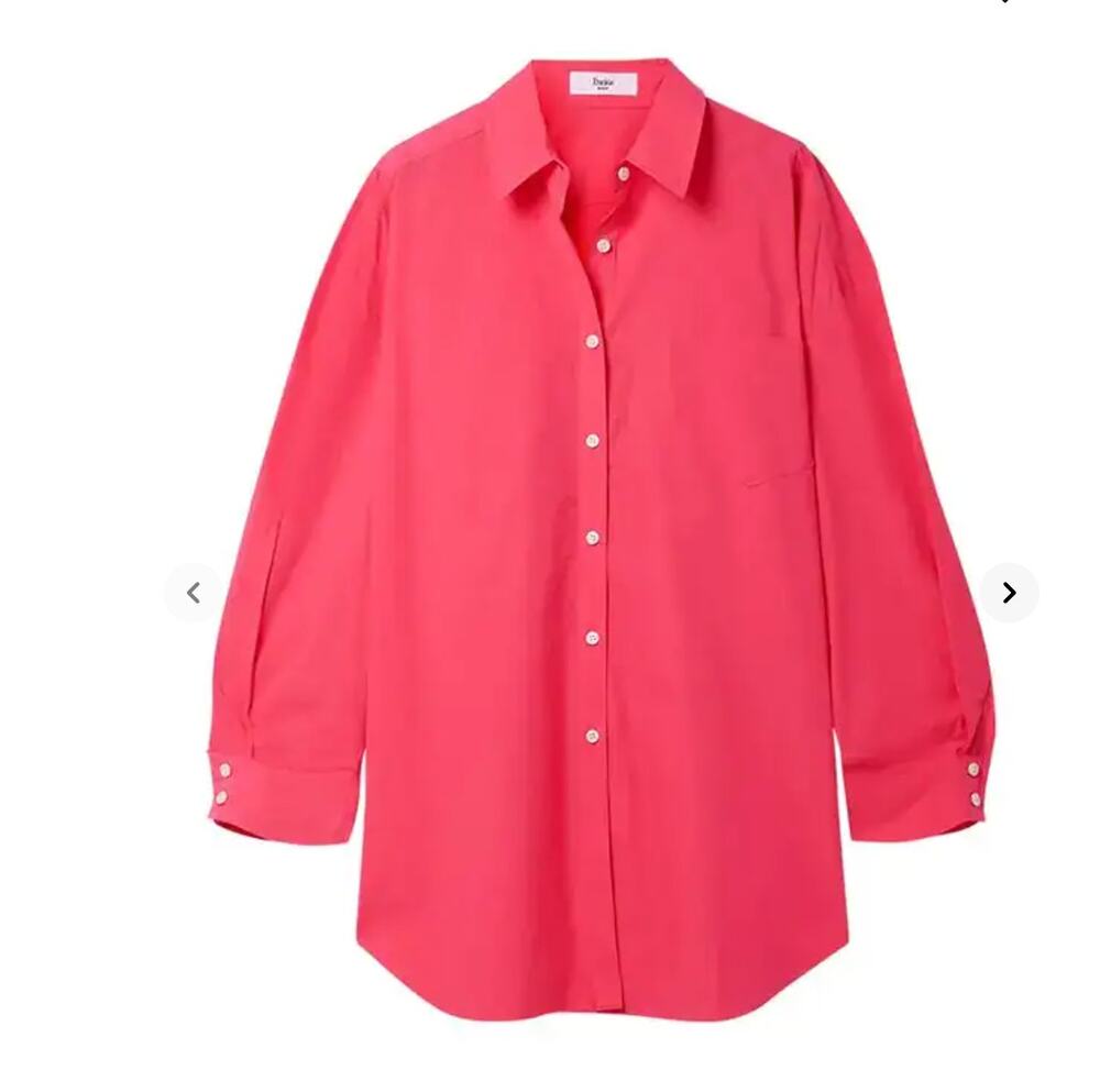 The Frankie Shop Melody Oversized Organic Cotton-Poplin Shirt Tunic XS Small
